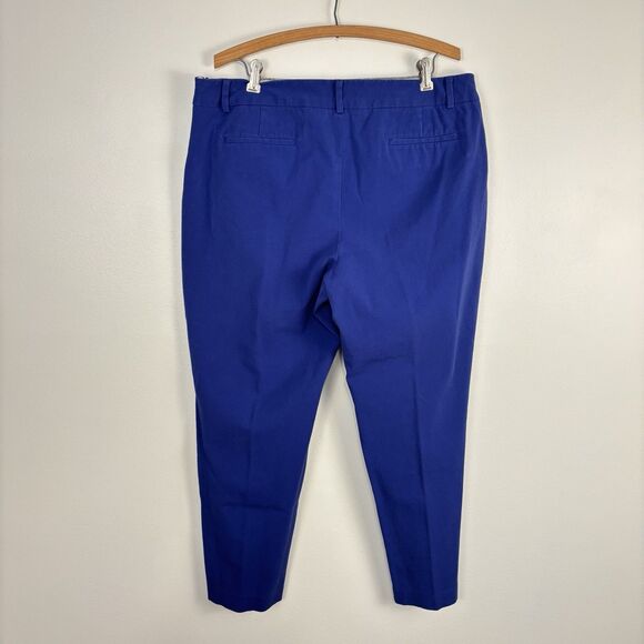 Talbots Heritage Women’s Size 16 Blue Cotton Blend Side Zip Ankle Pant READ - Picture 7 of 7